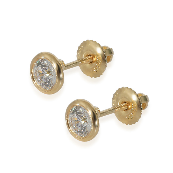 Tiffany & Co Diamonds by the Yard Stud Earring in 18K Yellow Gold H VVS1 0.71CTW - Picture 3 of 4